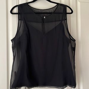 COPY - White House Black Market Sheer Top with built in cami